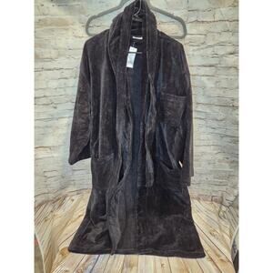 Alpine Swiss Black M/L Mens Cotton Robe